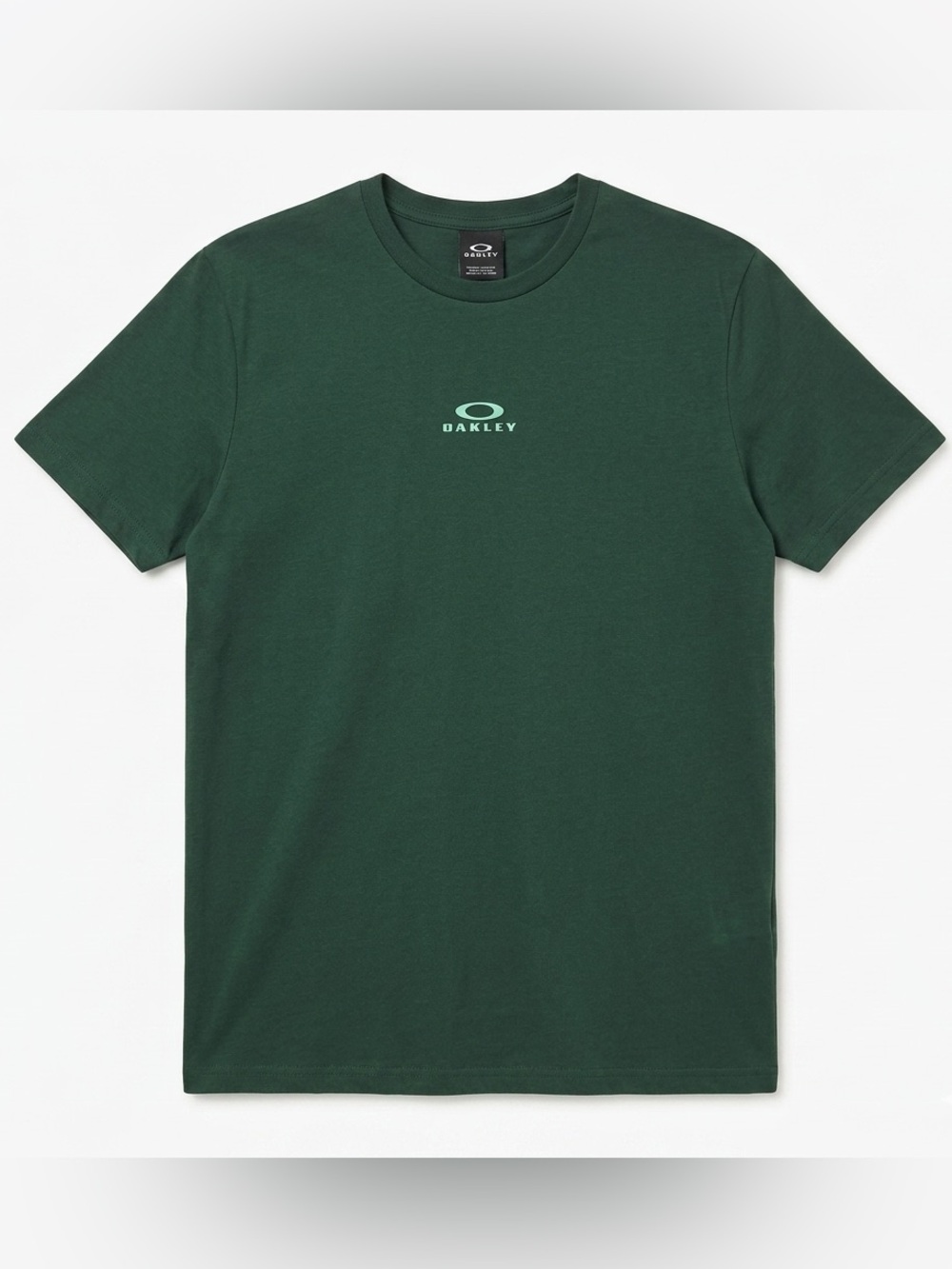 Oakley Forest Green Crew Neck T-Shirt with Mint Logo